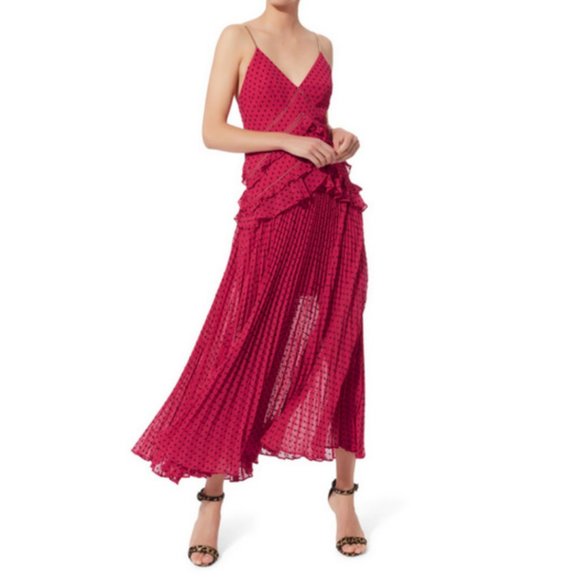 Self-Portrait Dresses & Skirts - NWT Authenthic Self-Portrait Fuchsia Midi dress